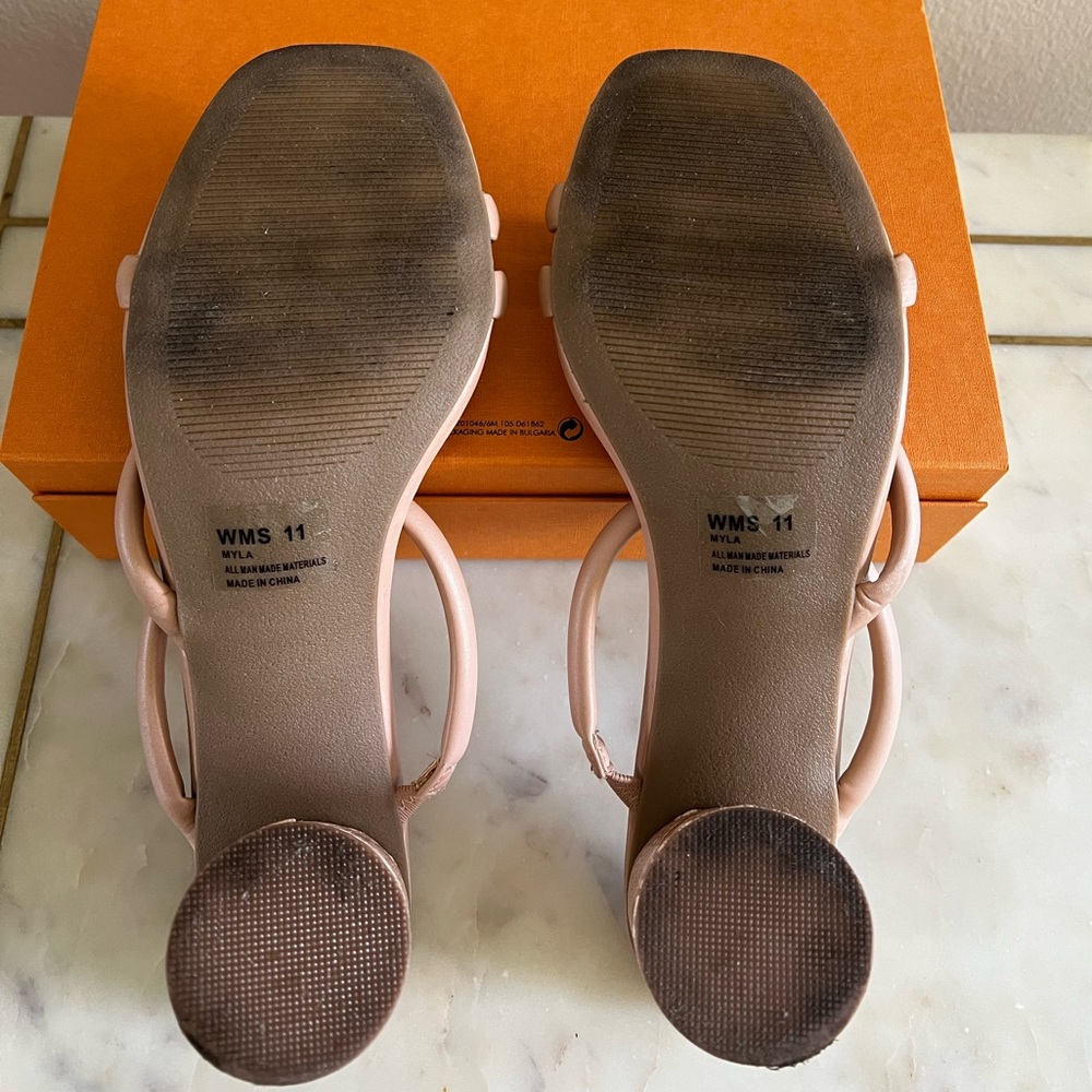 Dolce Vita Nude Heel Sandals - Picture 8 of 9
